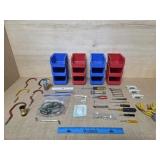 12 Akrobins Parts Bins, 3 Heavy Duty Tool Hooks,