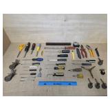 Wheel Casters, Screwdrivers, Antique Level, Pipe