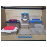 Small Plastic Totes and Storage Boxes with Lids