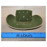 Cowboy Hat Green Virgin Wool Size Seven Model WPL