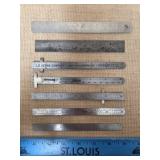 7 Stainless Steel Measuring Rulers