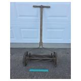 Antique Cast Iron Wooden Handle Push Mower