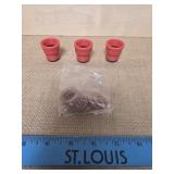 Three Camco Stop Leak Hose Connectors for RV and