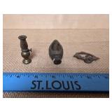 Early American Brass Doll House Hurricane Lamp,