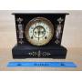 Ansonia Black Marble Mantel Clock Newly Restored