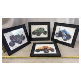 Hot Wheels Cars Monster Truck watercolour splash