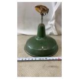 Vtg green porcelain enamel industrial light