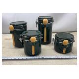 Green Ceramic Canister Set
