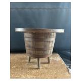24x24x19 barrel wooden table