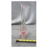 Vintage Fenton Pink Hue Glass Tall Bud Vase.