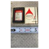Zippo lighter storage case displaying the