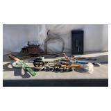 Casters, Dent Puller, Large C clamps, Vtg Seeder,