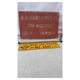 Vtg Metal Signs