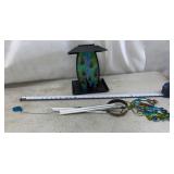 Peacock Bird Feeder and wind chimes