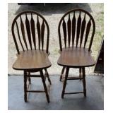 Swivel Wooden Bar Stools