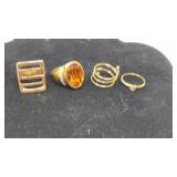 Costume Jewelry Gold Toned Rings