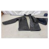 Black rubberized zip-up jacket,