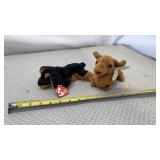 Ty Beanie Babies-Doby the Doberman dog & Weenie