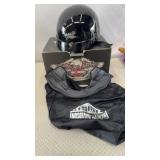 Harley-Davidson half helmet features a gloss