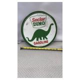 Sinclair Dino Gasoline tin sign featuring a large