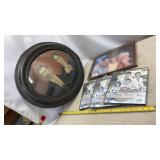 Antique Wood Framed Oval Photo, Picture Frames
