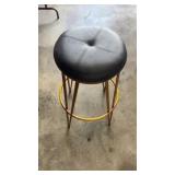 Metal Barstool with Leather covered cushioned
