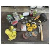 Hammer, sanders, wire wheels, steel wool pads,