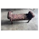 Vtg upholstered chaise lounge