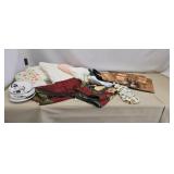 Towels, table runner, place mates, snack plates