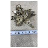 Antique icebox cabinet hinges and latches,