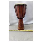 Hand-carved, rope-tuned African djembe drum