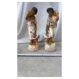 1975 pair of Universal Statuary boy and girl