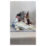 Handmade clown and jester rag dolls