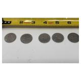 5-Canadian Quarters. Queen Elizabeth ll and