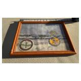 Framed Print B-52 bomber aircraft alongside two