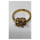 18K Gold Ring with Oval Amethyst? StoneSize 7