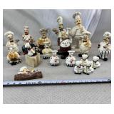 Fat Italian chef-themed kitchen figurines,