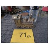 VTG TRAIN BANK SILVER PLATED, HAS BRYCE