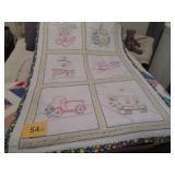 LIKE NEW HAND SEWN BABY QUILT