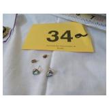 10K TOPAZ EARRINGS, BACKS ARE NOT GOLD