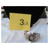 VTG NAVAJO SILVER CUFF BRACELET (CENTER PC MISSING