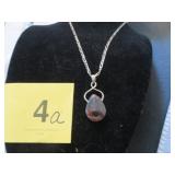 925 TEARDROP NECKLACE MILNOR FIGARO CHAIN