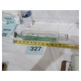 VTG GLASS ROLLING PIN FILLED WITH MARBLES
