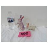 Vtg Germany Paper Mache Bunny Rabbits
