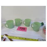 Fire King Jadeite Well Used Coffee Cups