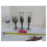 Heavy Hand Blown Champagne Glasses