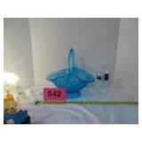 Beautiful Indian Glass Vibrant Blue Diamond Point