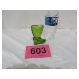 L.E.Smith Glass Boot Green