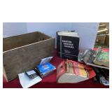Poulan and Toro Manuals with Wood Box