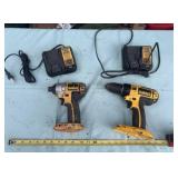 DeWalt Cordless Impact and Cordless Drill